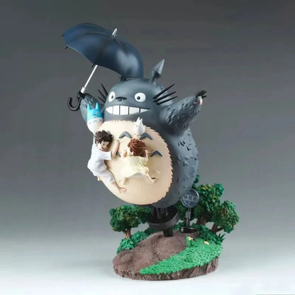 Hayao Miyazaki Animel Peripheral Totoro Figurine Desktop Ornaments 19cm PVC Action Figure Statue Model Cute GK Birthday Gifts