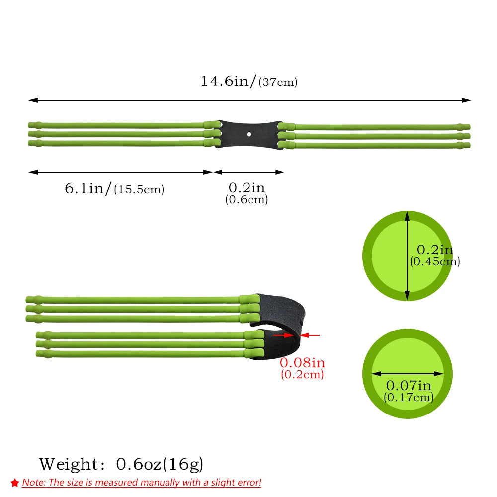 New Card Ball Rubber Bands Outdoor Slingshot Shooting Rubber Bands Hunting Recreational Toys Highly Elastic Tubular Rubber Bands