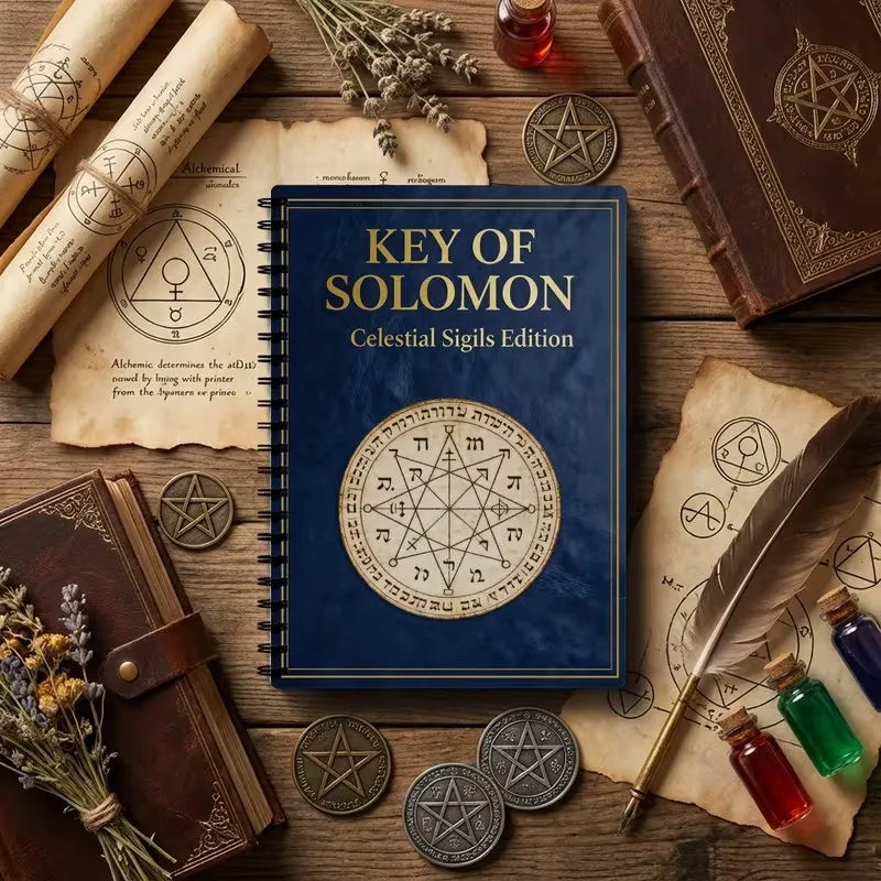 Solomon's Key of Solomon Seal Manual Complete Guide Books Magic Amulet Occult Witchcraft Spiritual Book for Meditation