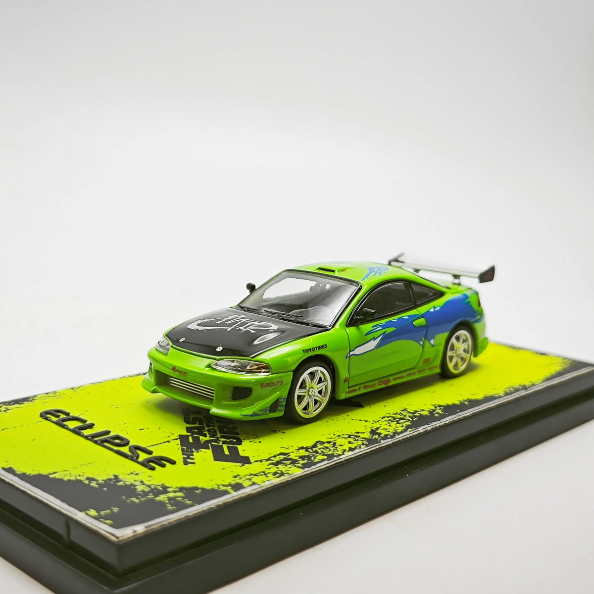 Transcend Model 1:64 Mitsubishi Eclipse Paul Walker Brians Ride Alloy Diecast Model Car Collectible Gift
