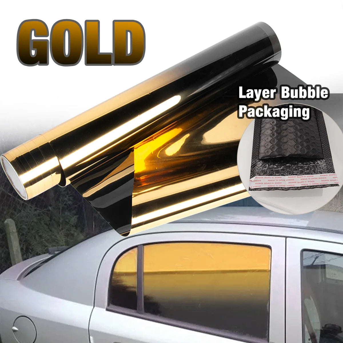 1/3M Car Gradient Car Film Frontside Side Windshield UV Protected Heat Insulation Color Change Film Exterior Accessories