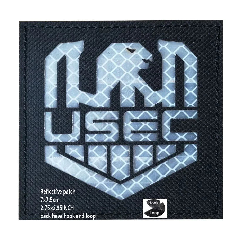 PVC Rubber Patch USEC Team Badge BEAR Magic Armband IR Reflective Tactical Morale Backpack Hook and Loop Patches for Clothing