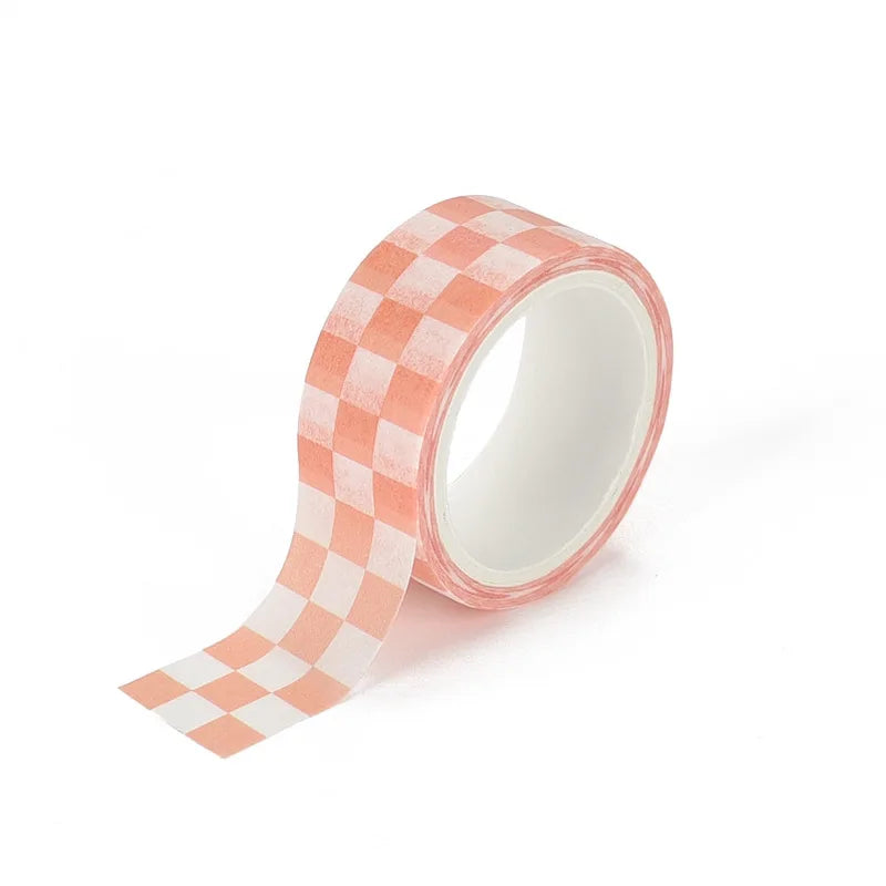 Black and White Grid Tape Creative Grid Lines Color Basic DIY Bookkeeping Decorative Material Stickers Washi Tape Kawaii 3M