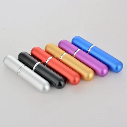 5/10pcs 5ml Refillable Perfume Bottle Mini Aluminum Perfume Spray Bottle Travel Container with Empty Atomizer Bottles