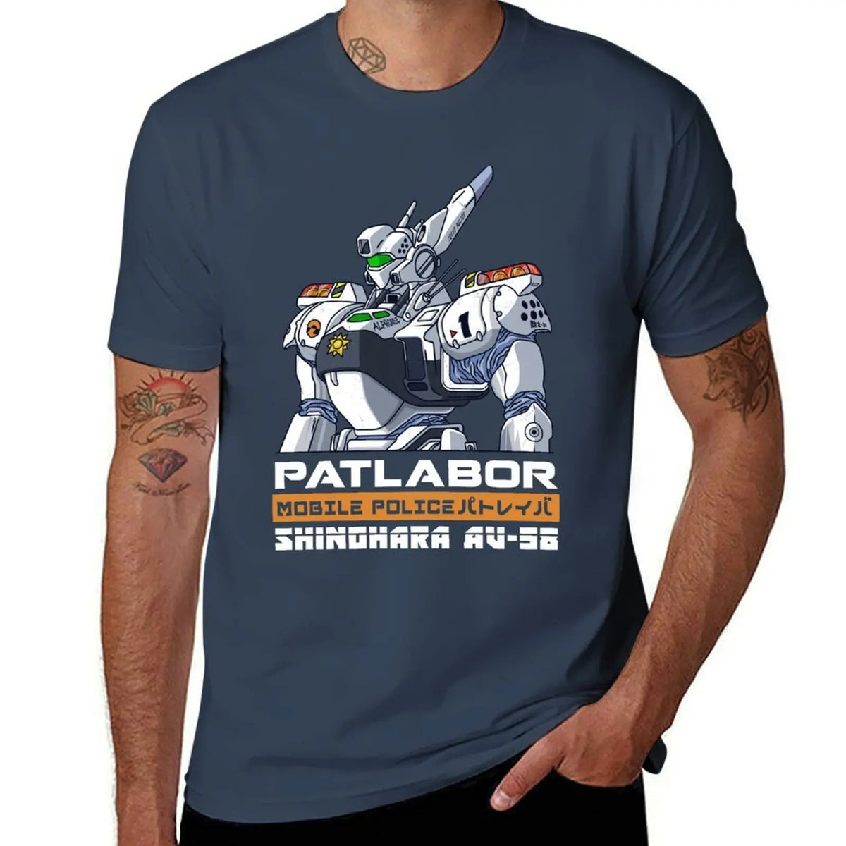 patlabor T-Shirt Big and Tall Casual T-Shirt