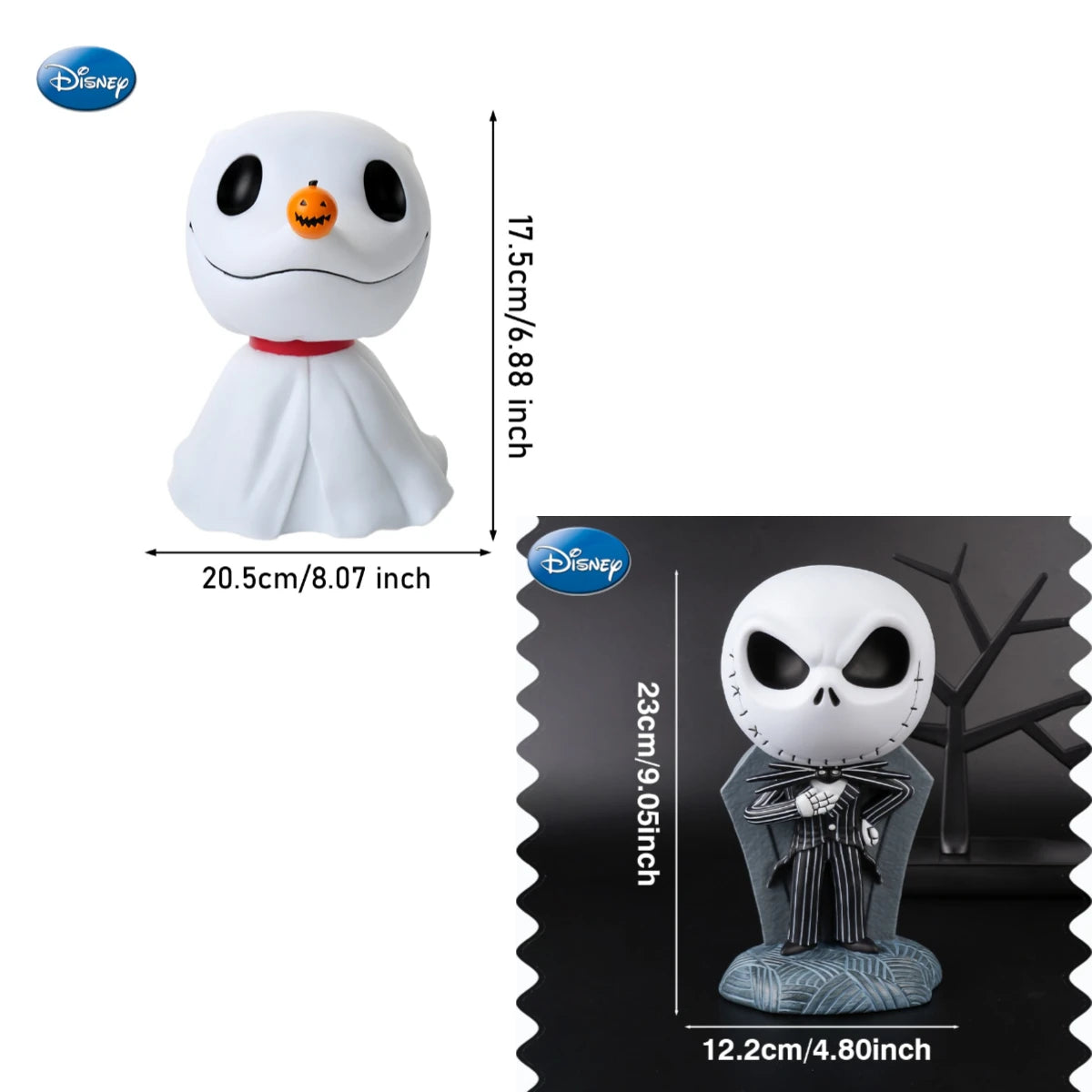 The Nightmare Before Christmas Officially Licensed PVC Piggy Bank Jack And Zero Collectible Home Decor 2Pcs Disney