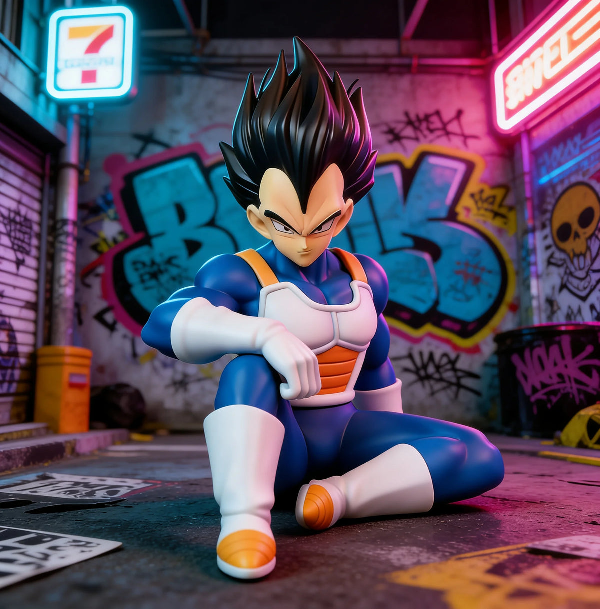 Dragon Ball Saiyan Sitting Vegeta Proud Anime Figure Wholesale Statue Model Ornament
