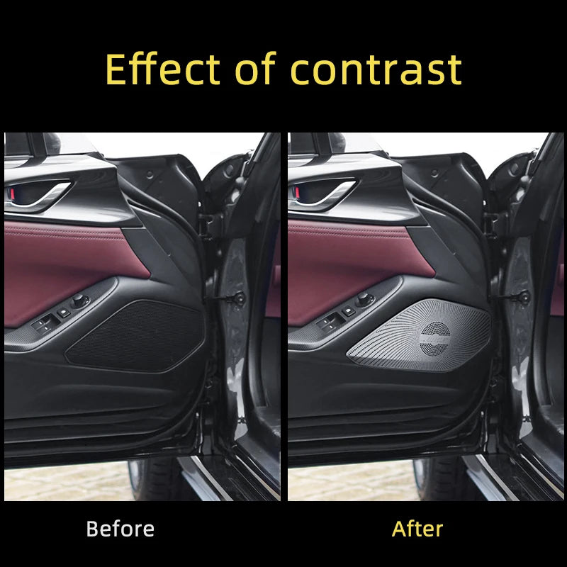 For Mazda MX-5 MX 5 RF MX5 ND 2016-2022 Car Accessories Front Column Roof Horn Hood Speaker Cover Sound Decorative Frame Sequins