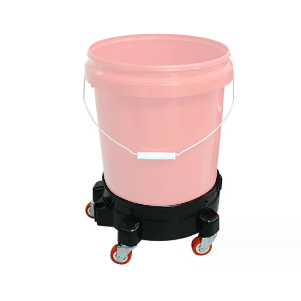 Rolling Bucket Dolly for Car Washing, Easy Push Drum Dolly with 5 Swivel Casters