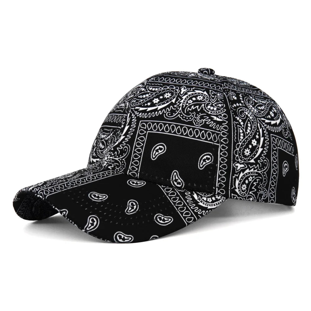 Cashew Flower Color Block Baseball Cap European and American  Summer Sun Protection Casual Fashion Duckbill Cap Outdoor Sun Hat