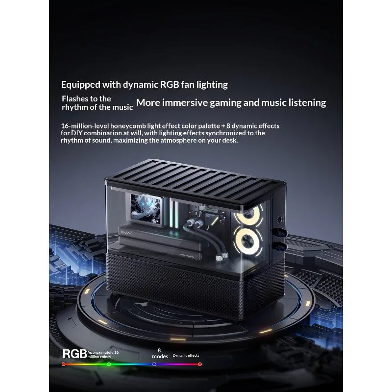 Edifier NEW CYBER Bluetooth Speaker, Transparent Sea View Case, Color Screen Lyric Display, Desktop Setup Wireless Speaker