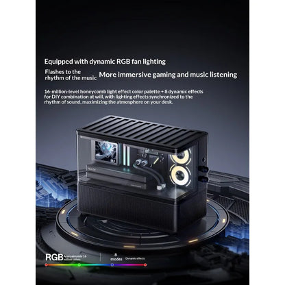 Edifier NEW CYBER Bluetooth Speaker, Transparent Sea View Case, Color Screen Lyric Display, Desktop Setup Wireless Speaker