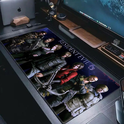 HYBXAXC XXL Resident Evil Mouse Pad Desk Cute HD Desk Pad Extended Gaming Keyboard Mats Large XXL Gamer Mousepad 90x40