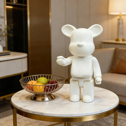 28cm Bear Statue Paint Block Bear Decor Desktop Ornaments Living Room Bear Floor Sculpture Home Decoration Kids Birthday Gifts