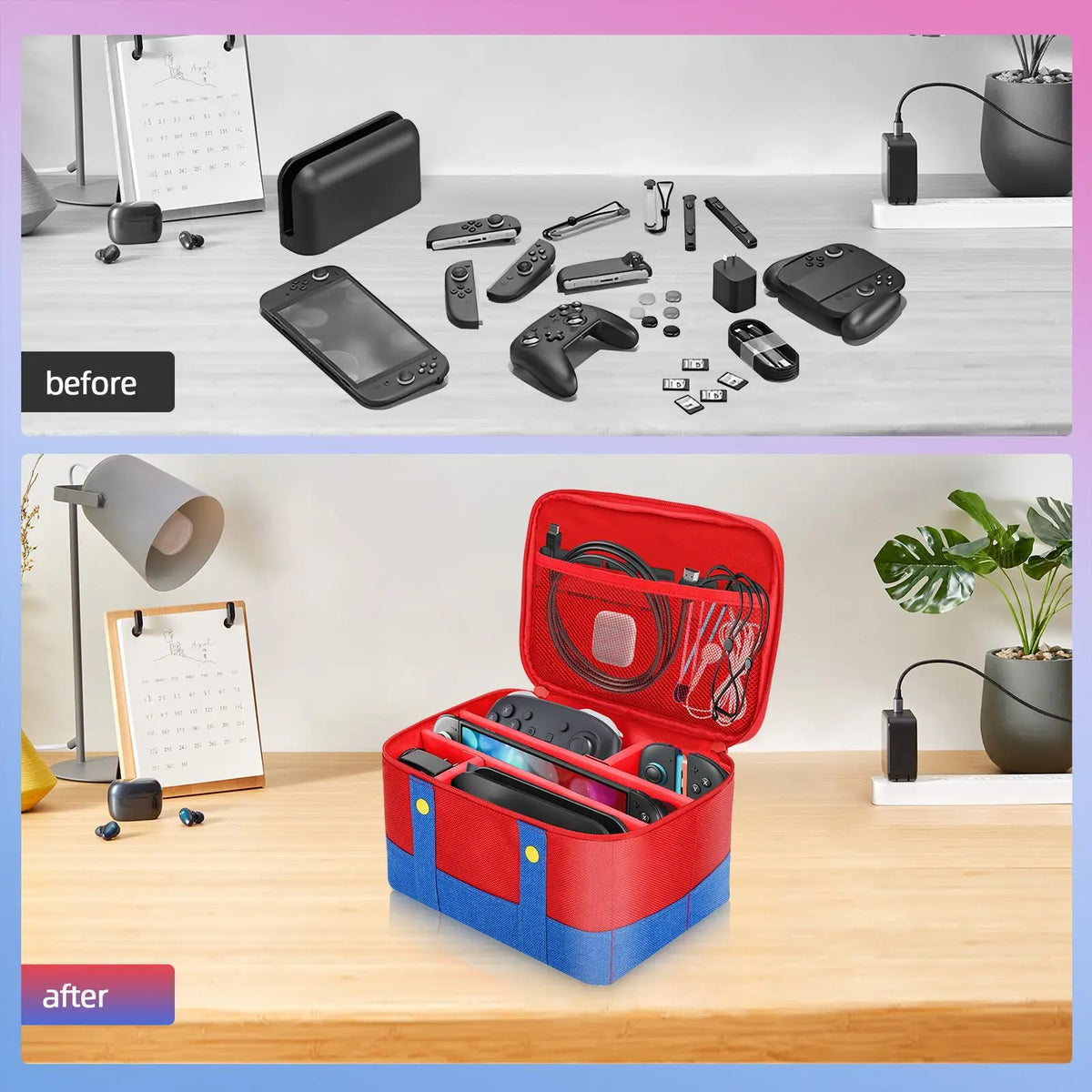 Cute Switch Carry Case for Nintendo Switch 2 /Lite/OLED, Portable Soft Shell Waterproof Protective Storage Travel Carrying Case