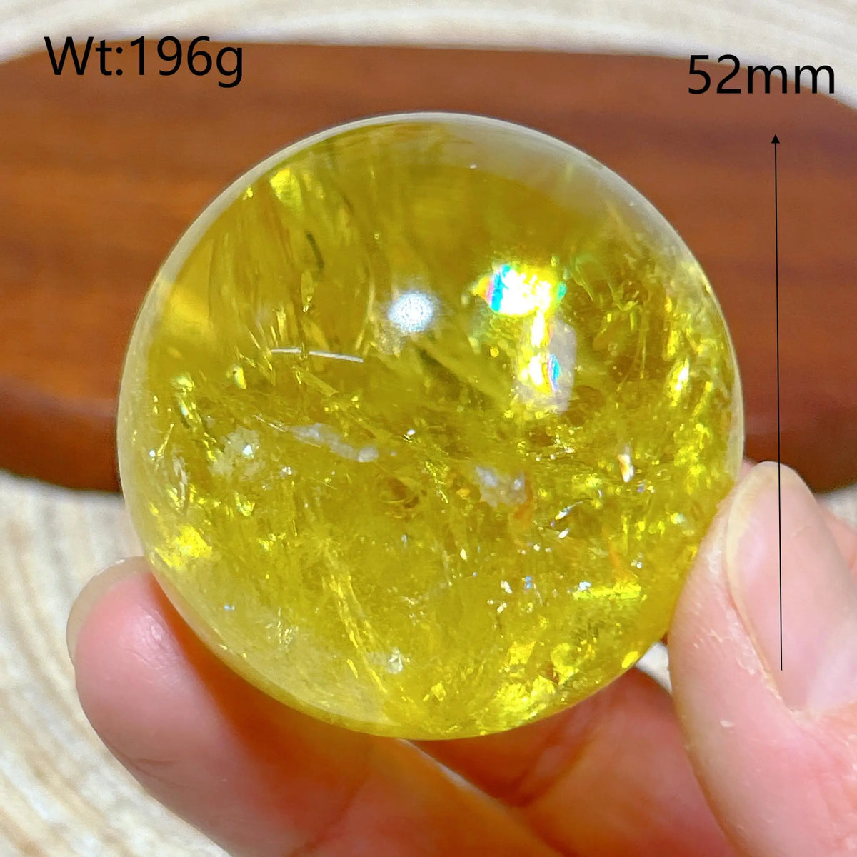 Healing Natural Crystal Brazil Smokey Citrine Quartz Sphere Rainbow Polished Ball High Quality Precious Home Decoration Gift
