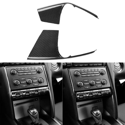 For Nissan GTR GT-R R35 2008-2016 Real Carbon Fiber Instrument Central Control Both Side Trim Cover Car Accessories Modification