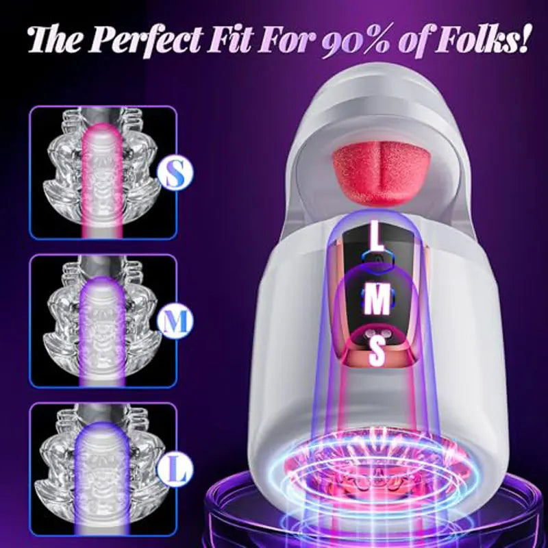 2025 Tongue Licking Male Masturbator 10 Thrusting Blowjob Sex Machine Stroker for Training Stimulation Sex Toys for Men Pleasure
