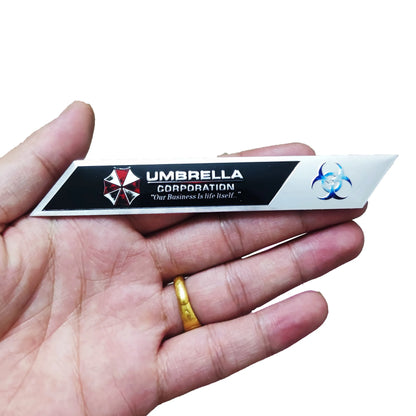 3D Aluminum Car Umbrella Corporation Badge Motorcycle Car Fuel Tank Cover Body Scratch Sticker Waterproof Decorative Decal