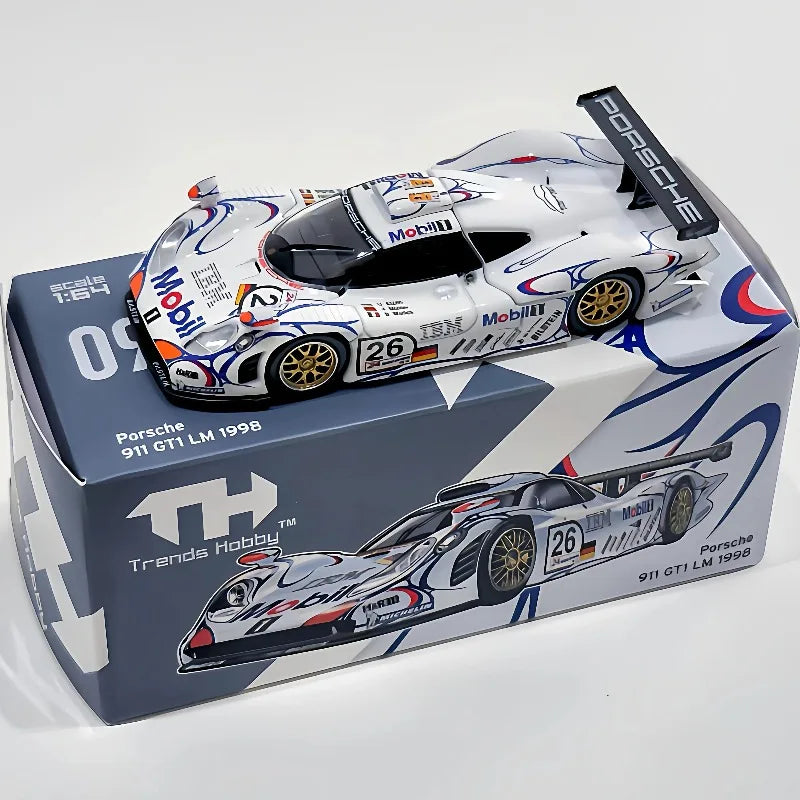 TH 1/64 911GT1 Le Mans Champion Cayenne Alloy Car Model as a Gift for Collectors