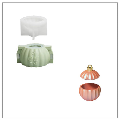 Christmas Twinkle Bauble Candle Jar Silicone Molds for Concrete Jesmonite Cement Reusable Candle Refill Mould DIY Xmas Gifts