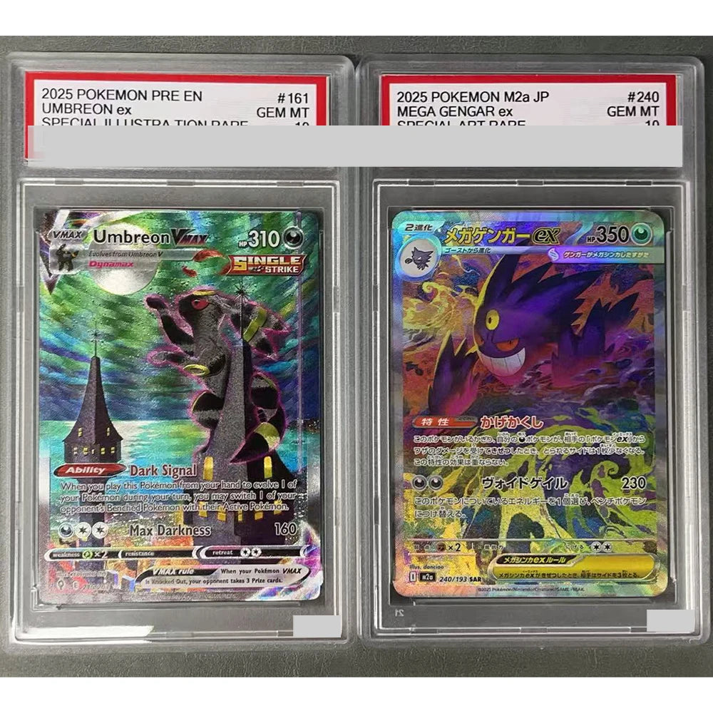 2025 M2a JP #240 MEGA GENGAR Ex DIY Proxy PTCG Graded Collection Card Special Art Rare GEM MT 10 Card Holographic Label Gifts