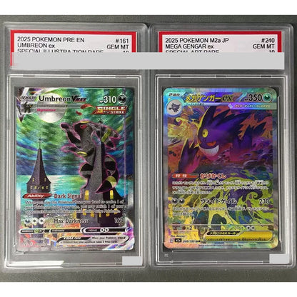 2025 M2a JP #240 MEGA GENGAR Ex DIY Proxy PTCG Graded Collection Card Special Art Rare GEM MT 10 Card Holographic Label Gifts