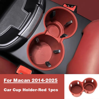 For Porsche Cayenne Macan Center Console Bottle Holder Insert Anti Slip Drink Organizer Auto Accessories Silicone Car Cup Holder