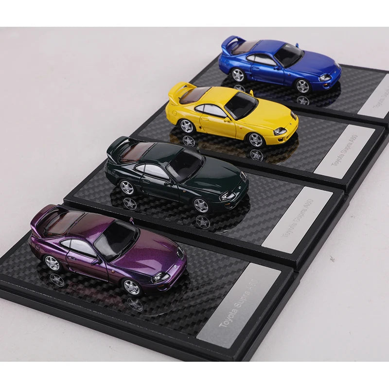 LCD 1:64 Supra A80 Alloy Model Car Can Open The hood