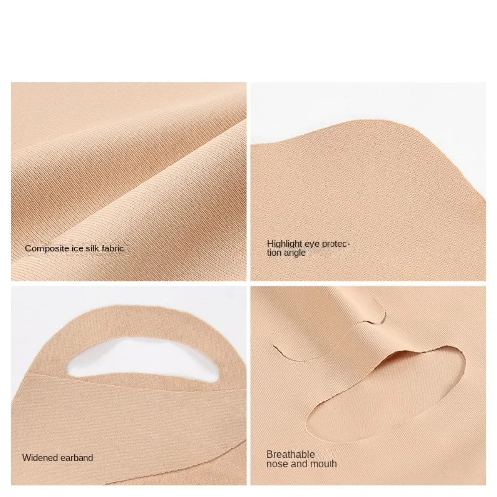 New Breathable Ice Silk Mask Washable Anti-UV Riding Face Mask Dustproof Anti-sun Mask Gift