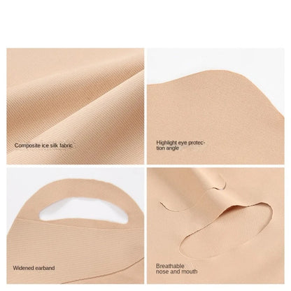 New Breathable Ice Silk Mask Washable Anti-UV Riding Face Mask Dustproof Anti-sun Mask Gift