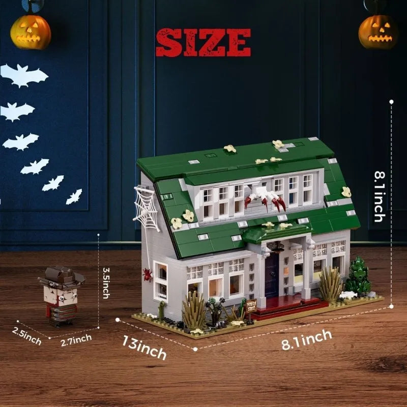Villa Building Blocks Assembly Model, Simulation House Home Ornament, Craft Collection Decor Educational Assembly Gift