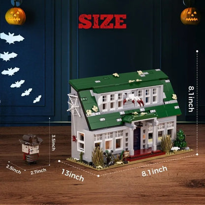 Villa Building Blocks Assembly Model, Simulation House Home Ornament, Craft Collection Decor Educational Assembly Gift