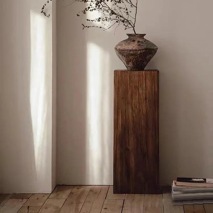 Sand Wind Square Wooden Dump Low Stool Log Coffee Table Solid Wood Dump Stump Wood Stump Stool Flower Stand Ornament Base