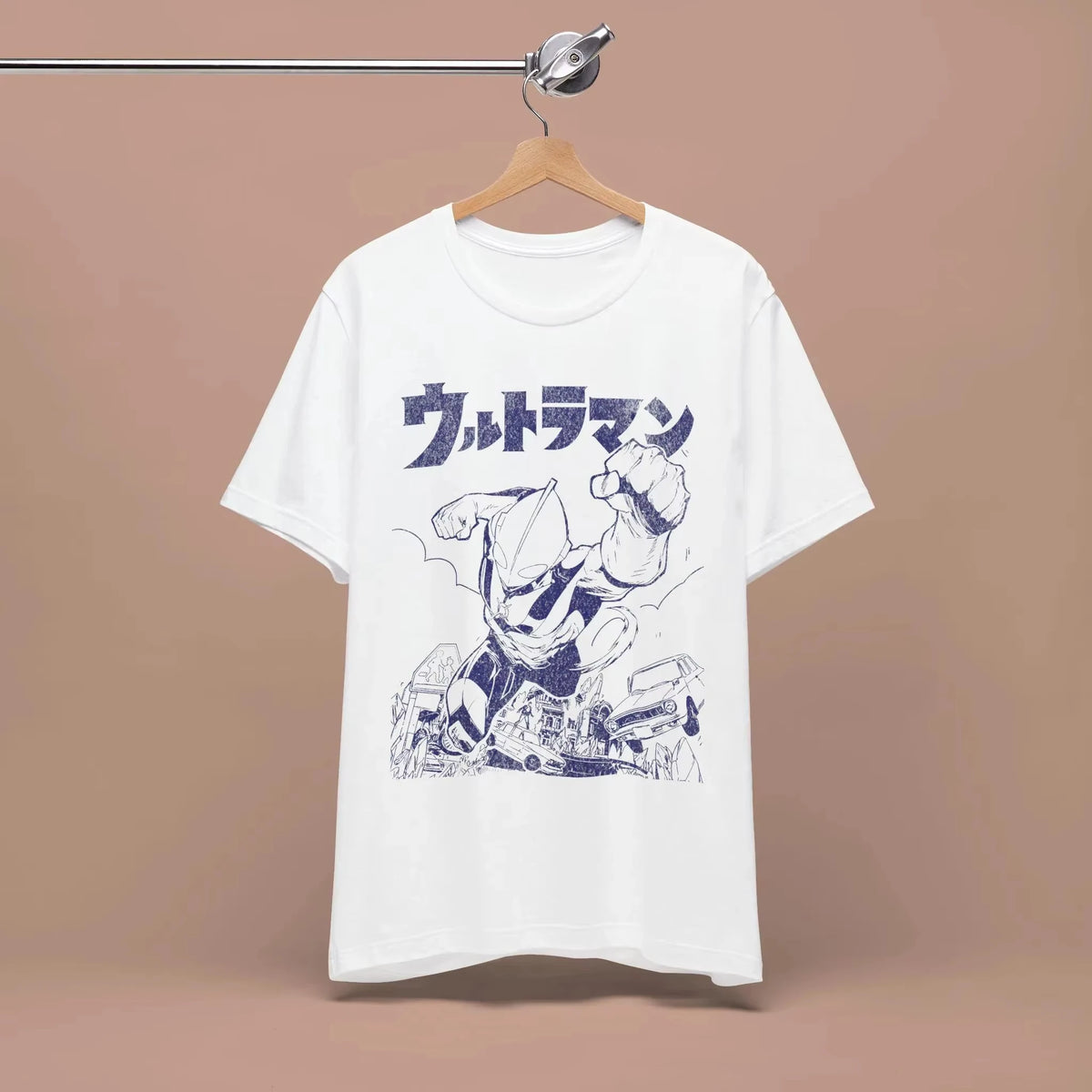 Harajuku Summer T-shirt Ultraman Manga Style Men Women Retro Short-sleeved Casual Loose Oversized Fitness Comfortable Y2k Top