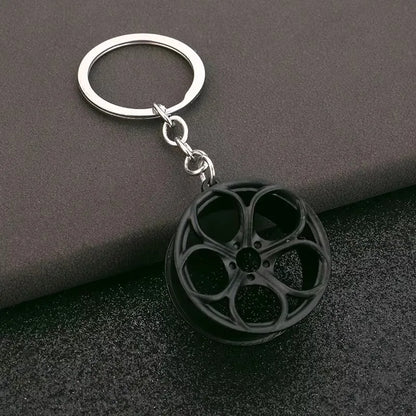 Stainless Steel Car Keychains Brake Disc Turbocharger Gear Design Keyrings Creative Mechanical Car Parts Keychain Gift for Men