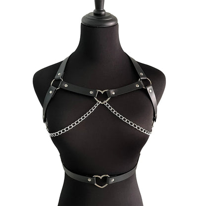 Women's Fashion Sexy Street Style Harness Belt Cool Punk Rock PU Leather Belt Gothic Exotic Clothing Accessorie for Party