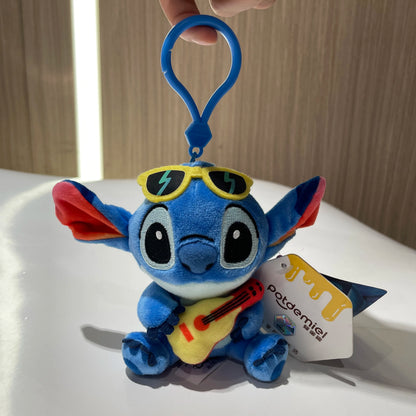 Genuine Disney Kawaii Winnie the Pooh Plush Doll Stitch Lotso Toy Story Cartoon Stuffed Anime Keychain Pendant Toys Kids Gift