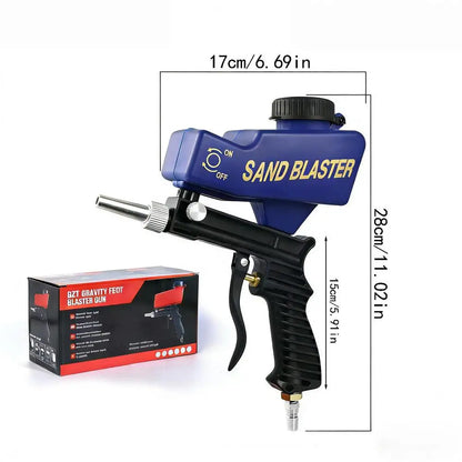 Handheld Sandblasting Machine 90 Mpa Small Adjustable Sandblasting Gun Pneumatic Blasting Gun Set Small Sand Blasting Machine