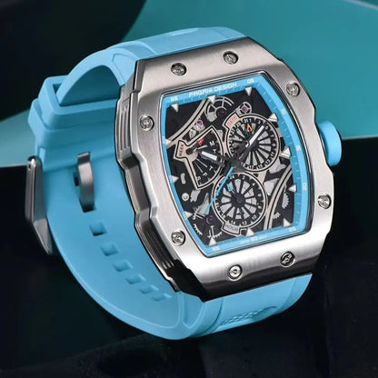 PAGANI DESIGN 2026 New Men's Skeleton Quartz Watch Japanese VH65 42MM Sapphire Glass Stainless Steel 50M Waterproof Reloj Hombre
