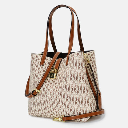 CH Women's Large Capacity Handbag Daily Commuting High-end Versatile PU Material Letter Printed Design Women's Crossbody Bag
