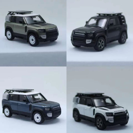 TimeMicro 1/64 Defender 90 & 110 Set Diecast Alloy Model Car Limited Edition Collectible Hobby Gift