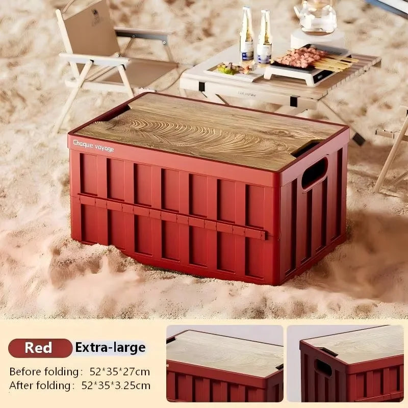 Outdoor Camping Storage Box, Home Bedroom Organization Folding Box, Car Trunk Moving Camping Storage Box