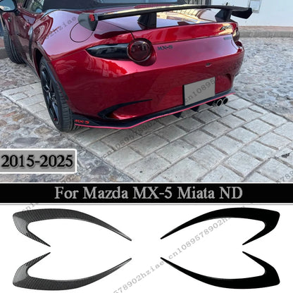For Mazda MX-5 Miata ND 2015-2025 Car Rear Side Bumper Lip Splitter Spoiler Body Kits Bumper Protection Car Accessories Tuning