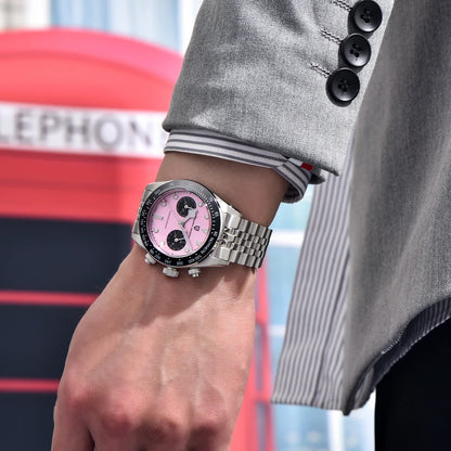 New Pink Panda Men's Watches PAGANI DESIGN Luxury Quartz Chronograph Waterproof AR Sapphire Mirror Watch For Men Luminous 2026