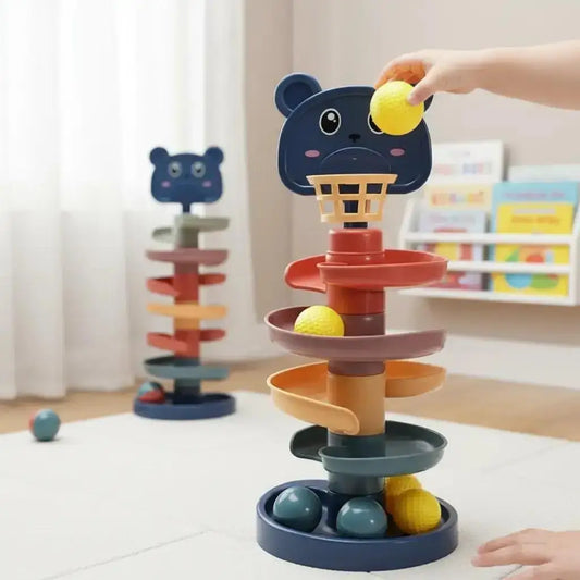 Shooting Stacking Joy Children's Fun Track Sliding Ball Tower Baby Puzzle Early Education Rolling Ball Toy 1-3 Years Old