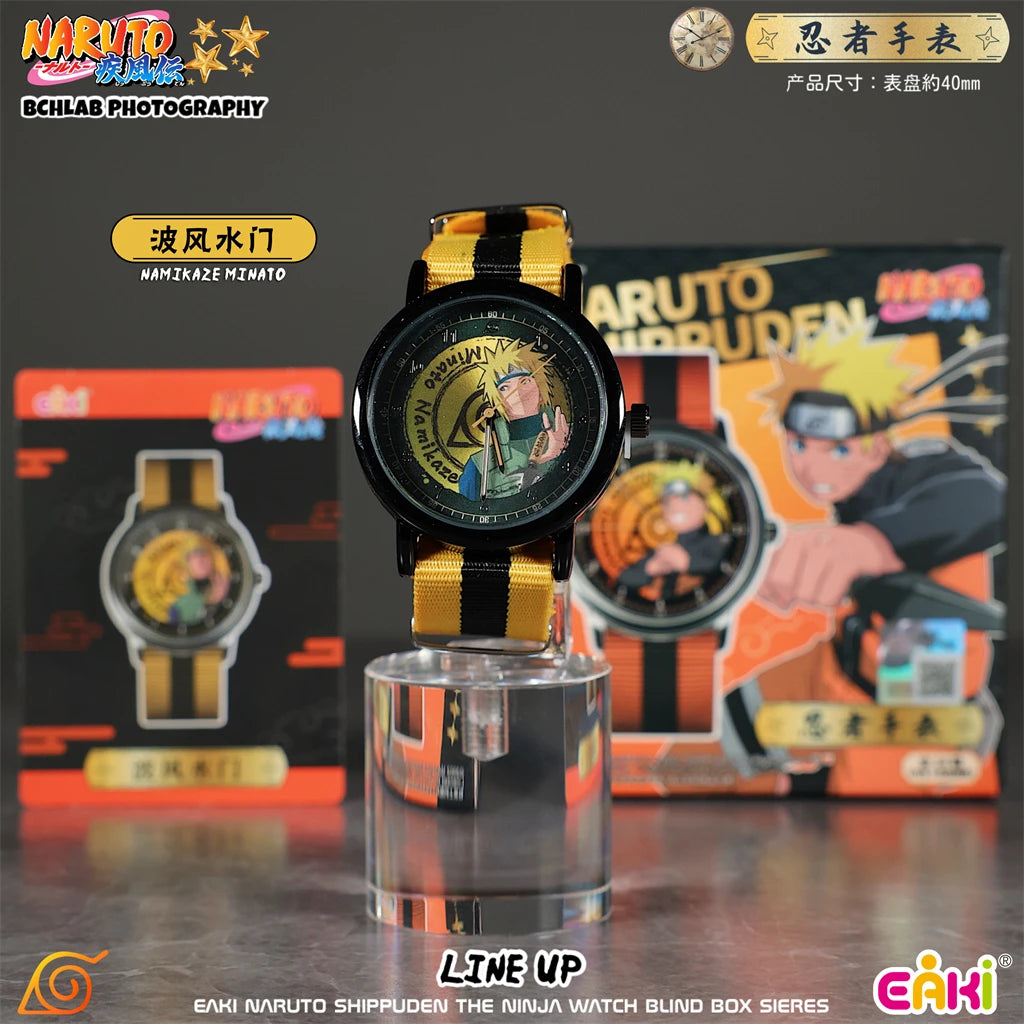 EAKI Hot Original In Stock Naruto Shippuden Kakashi Sasuke Madara Watch Blind Box Anime Figure Trendy Watch Toys Boys Gifts