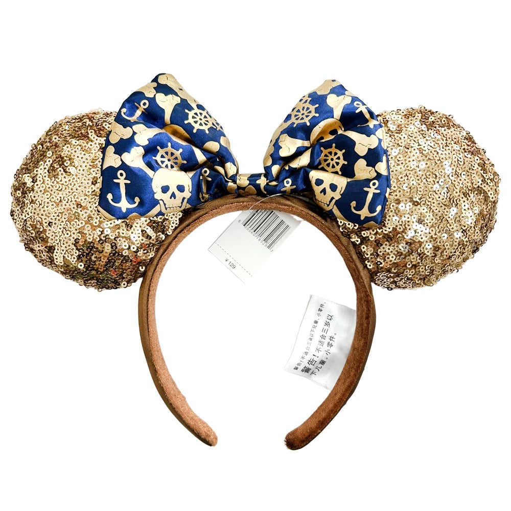 Halloween Minnie Mouse Ear Headband Adults/Child Disneyland Spider Bat PU Leather Bow Ear Women Christmas Gifts
