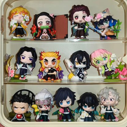 Hot Demon Slayer Tanjiro Kamado Nezuko anime cartoon figure blind box creative personalized statue model ornament surprise gift