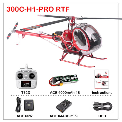JCZK 300C PRO 470L DFC 6CH Schweizer Scale RC Helicopter RTF One-Key Return H1 Pro GPS Hover with AT9S PRO Transmitter